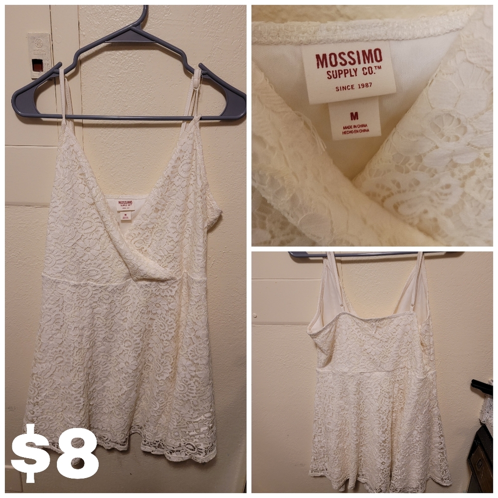 Short boho white dress